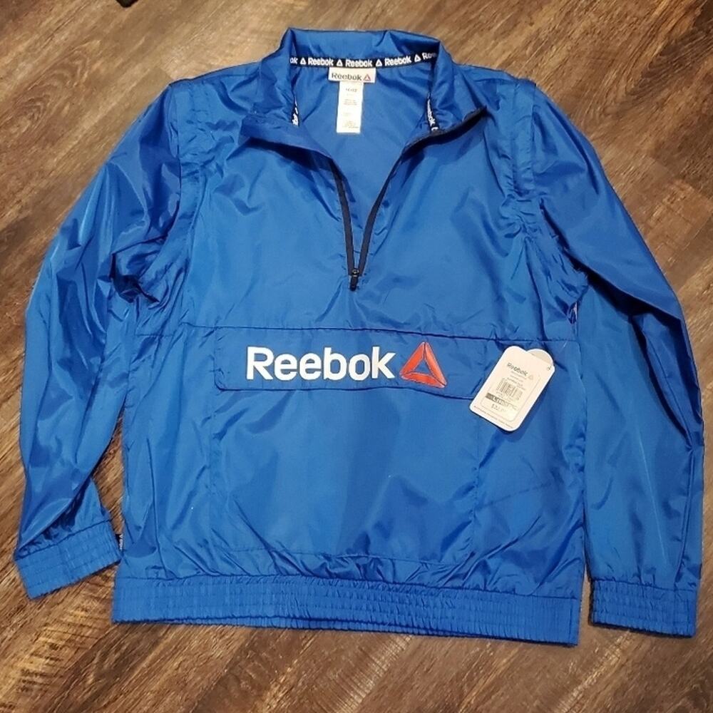 REEBOK Youth Blue Light Weight Windbreaker Size 10/12 New